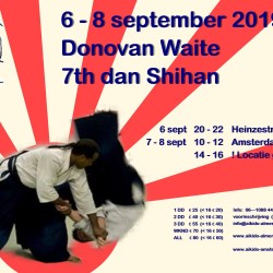 Donovan Waite Shihan (7th dan) seminar 6 t/m 8 September 2019